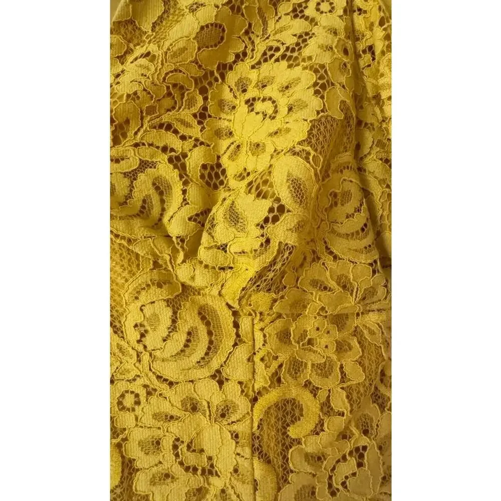 House of Harlow 1960 x REVOLVE Yellow Lace Puff Sleeve Hook Front Crop Top